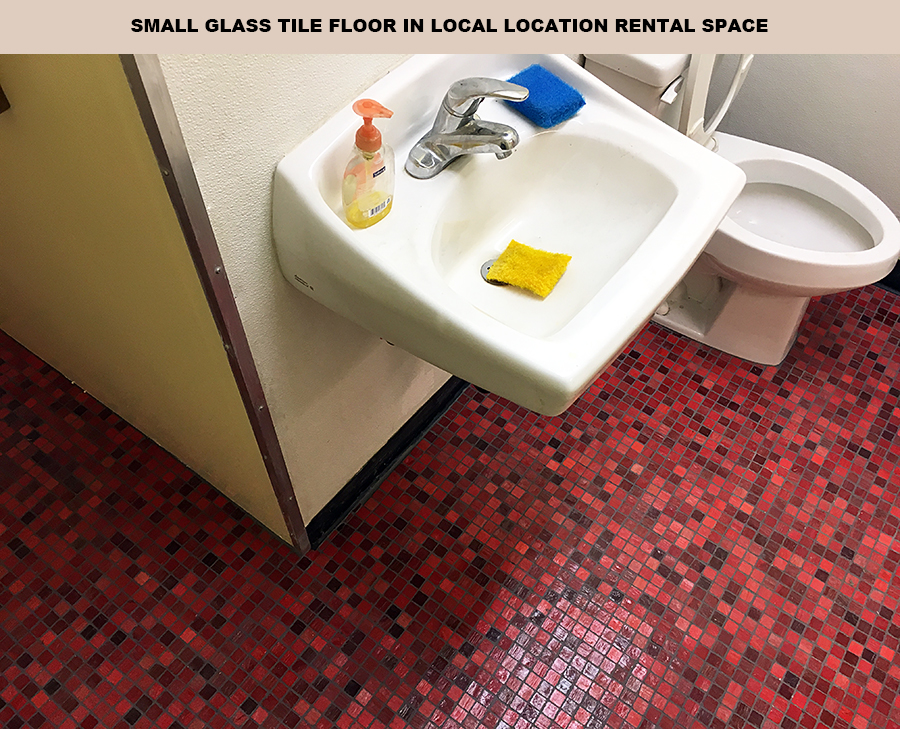 glass tile floor